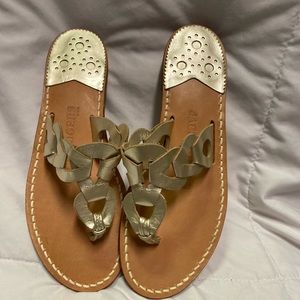 Jack Rogers Sandals in Platinum NWOB